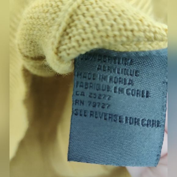 Men's Sweater Mustard Yellow Size XL - Picture 3 of 3